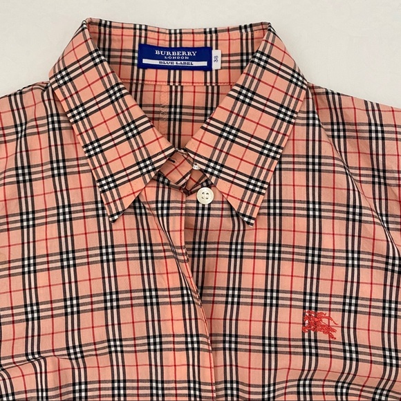 Burberry pink check blouse - Picture 6 of 12